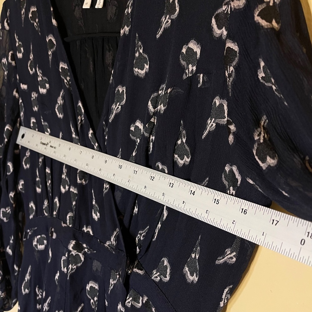 ba&sh Navy Blue Patterned Dress - Picture 8 of 9